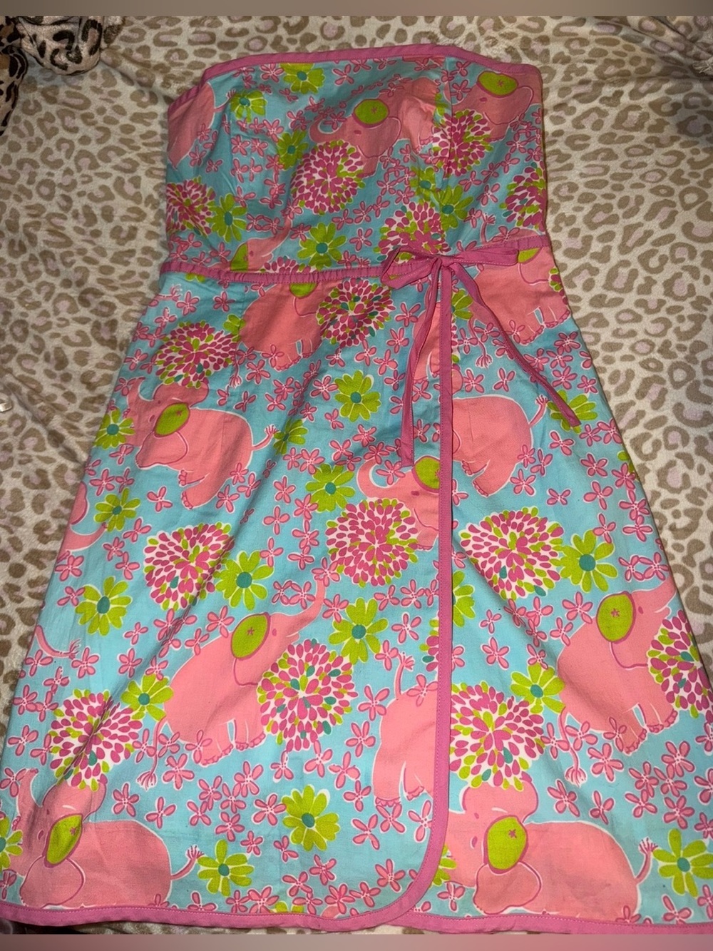 Lilly Pulitzer Pink, Aqua & Green Floral Dress